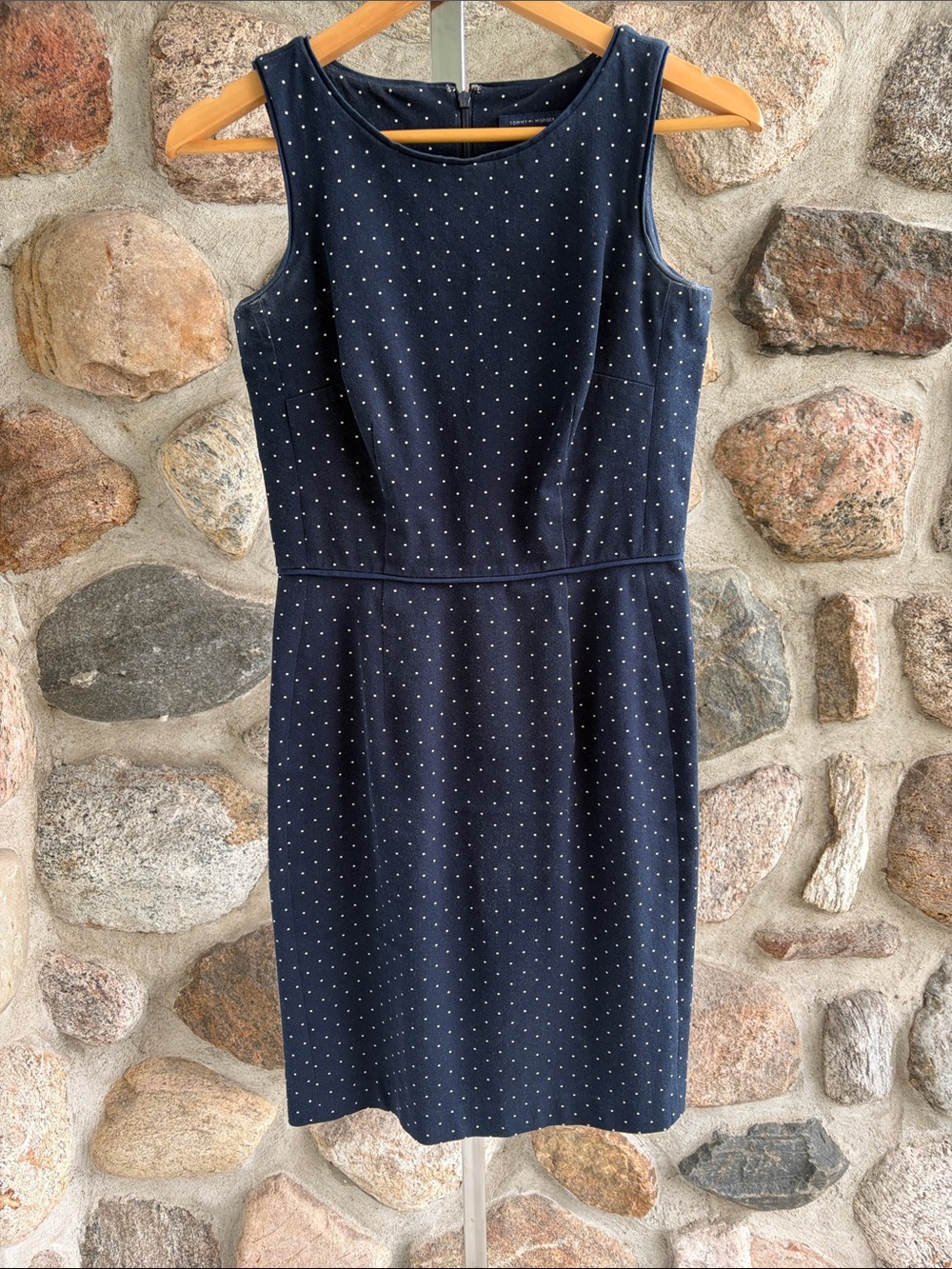 Tommy Hilfiger Navy Dress with White Polka Dots
